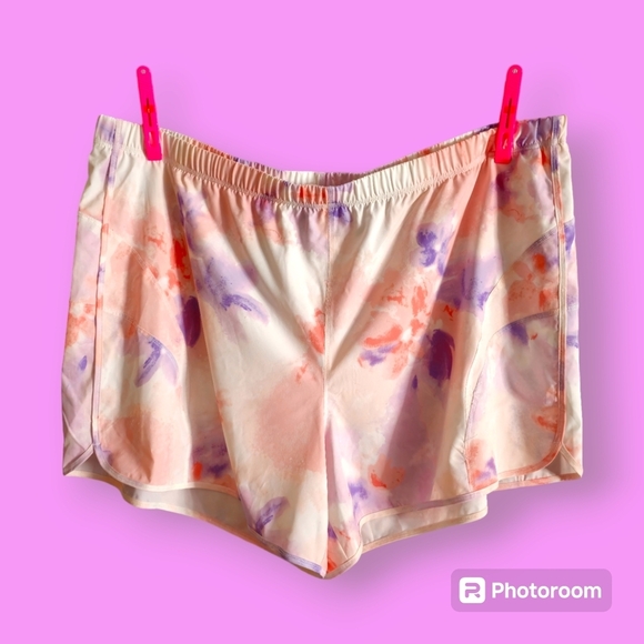 Joe Fresh Plus Women's Active Peach Pink & Purple Activewear Shorts Size 3X - Picture 1 of 7